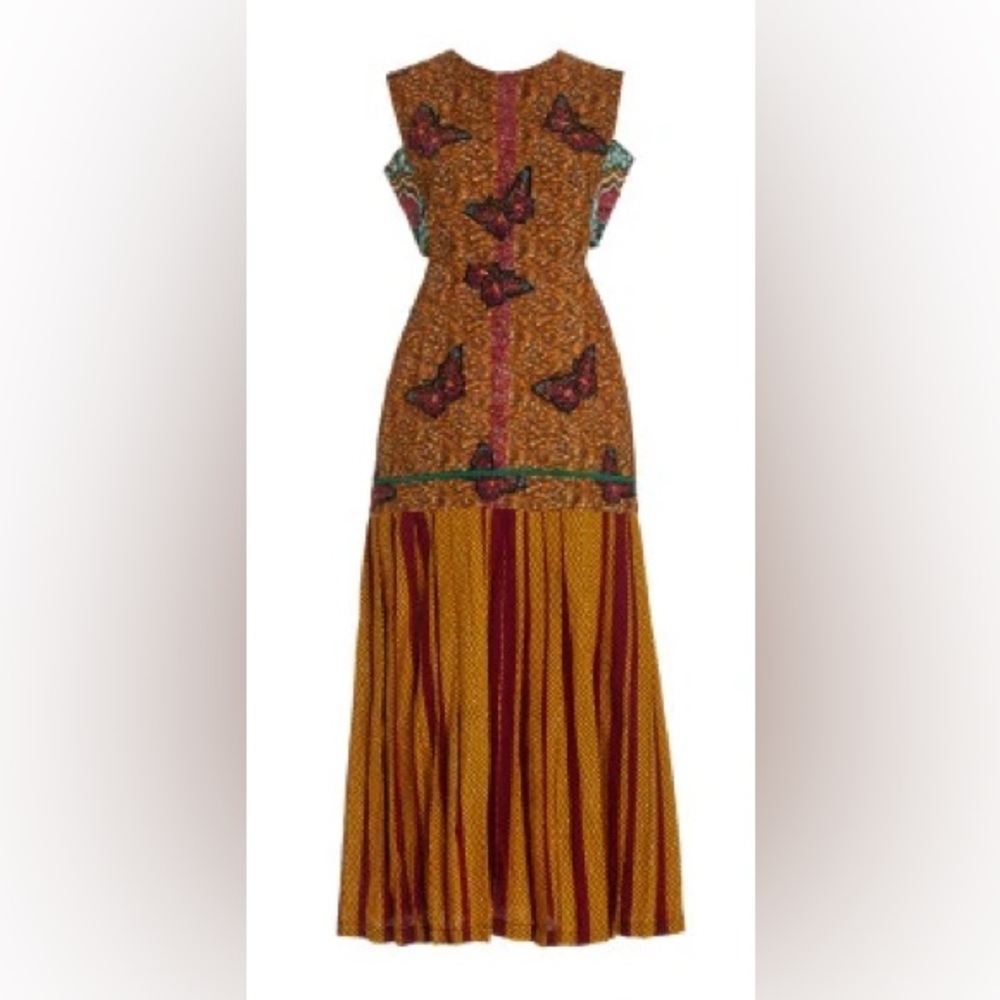 Lisa Folawiyo Kaleidoscope Pleated Dress